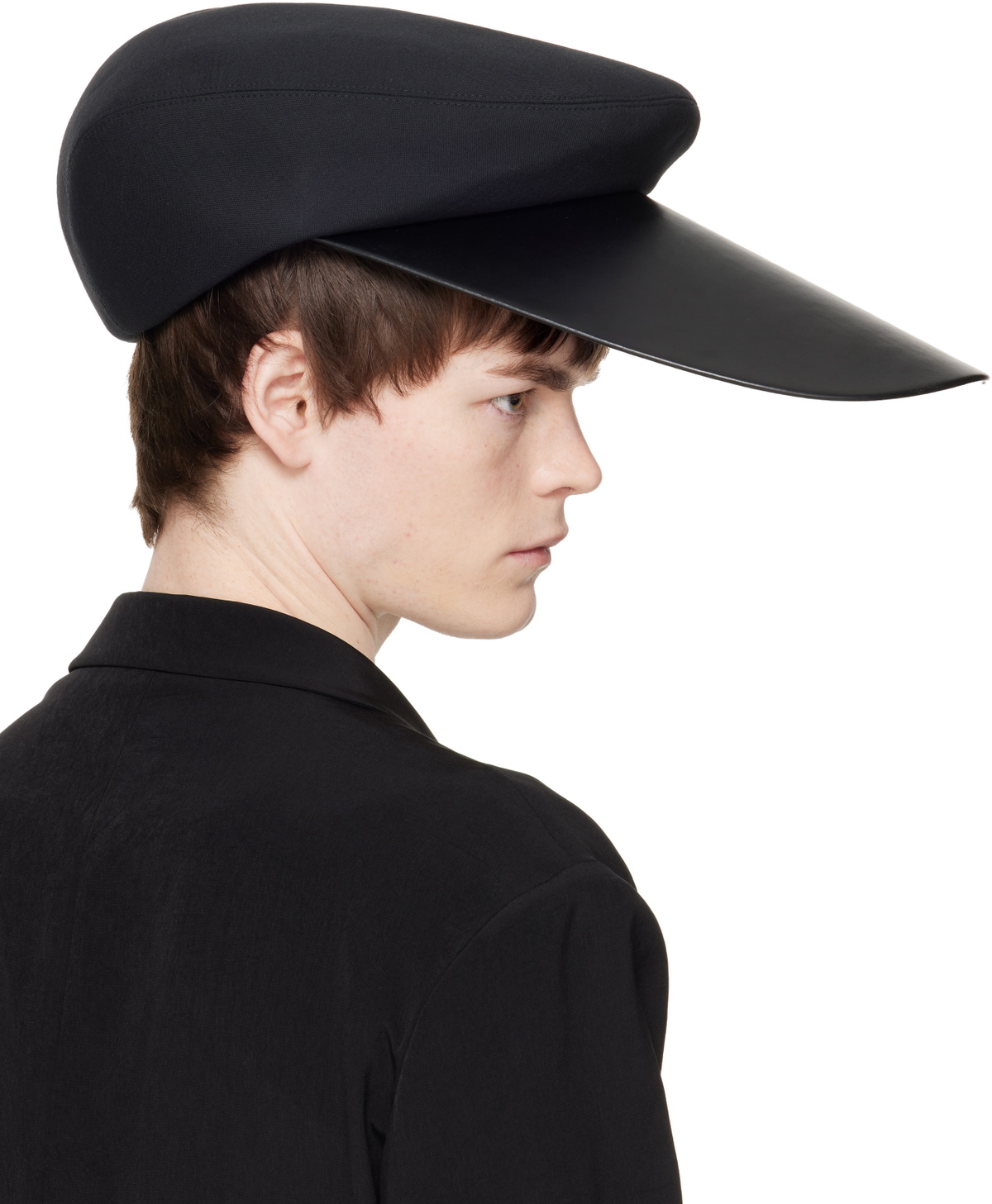Comme des Garçons Homme Plus Black Hizume Edition Faux-Leather Cap