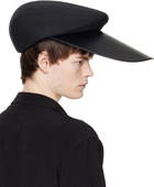Comme des Garçons Homme Plus Black Hizume Edition Faux-Leather Cap