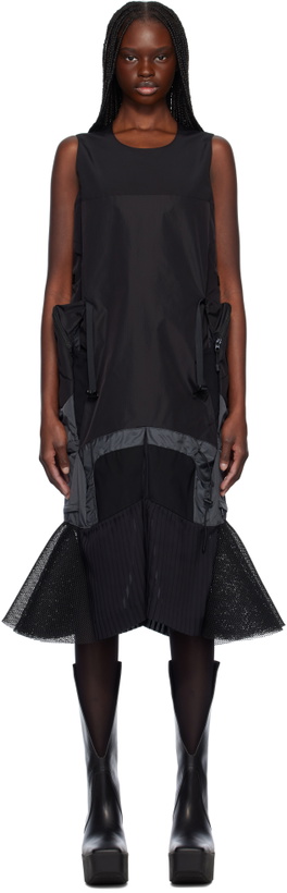 Photo: Junya Watanabe Black Paneled Midi Dress