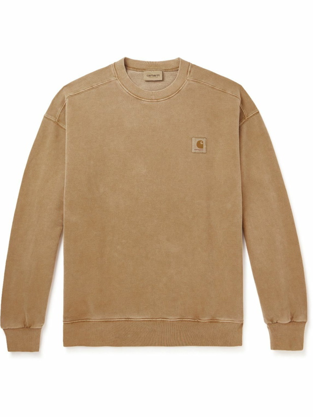 Photo: Carhartt WIP - Vista Logo-Appliquéd Cotton-Jersey Sweatshirt - Brown