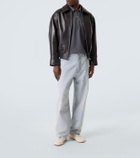 Bottega Veneta Intrecciato cotton jersey polo sweater