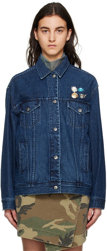 Photo: Song for the Mute SSENSE Exclusive Blue Oversized Denim Jacket