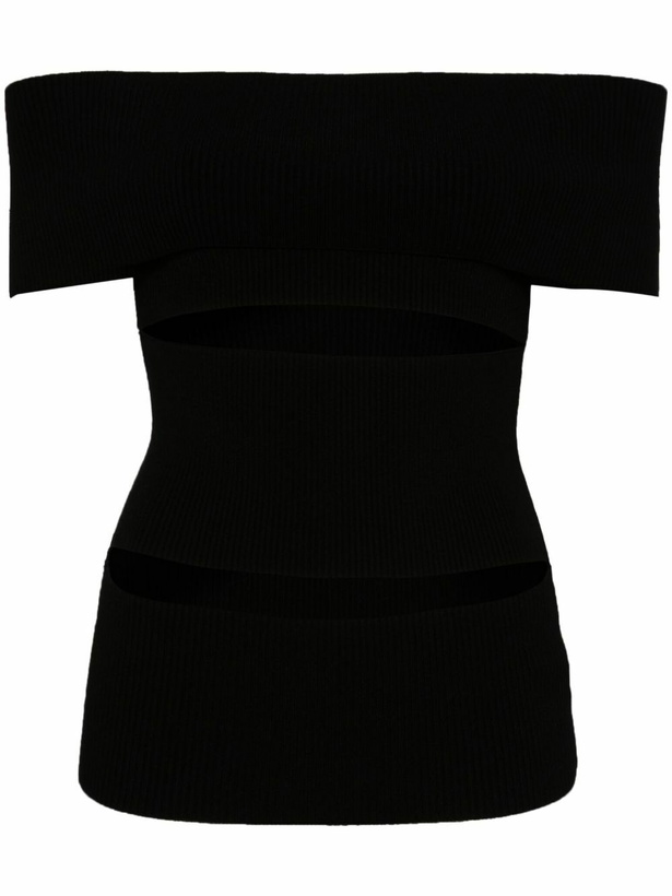 Photo: Peter Do Black Knitted Cut-Out Top