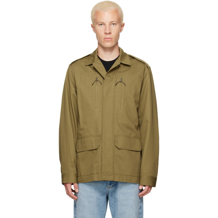 Photo: A.P.C. Khaki Military-Style Jacket
