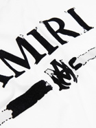 AMIRI - Logo-Flocked Cotton-Jersey T-Shirt - White