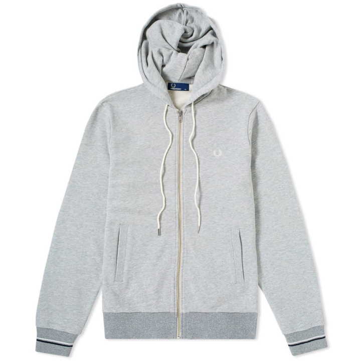 Photo: Fred Perry Loopback Hooded Sweat Grey