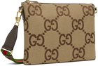 Gucci Beige Jumbo GG Messenger Bag