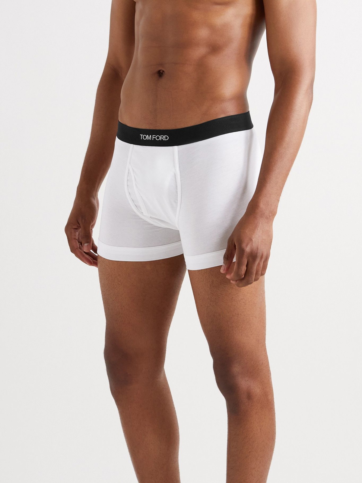 TOM FORD 2-Pack Cotton-Modal Boxer Briefs, Underwear