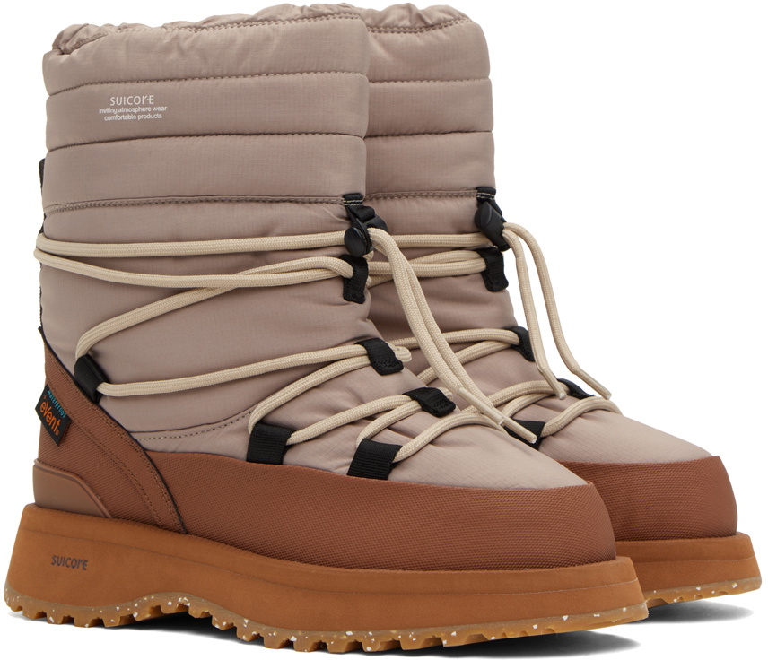 Suicoke Beige BOWER-evab HI-LACE Boots