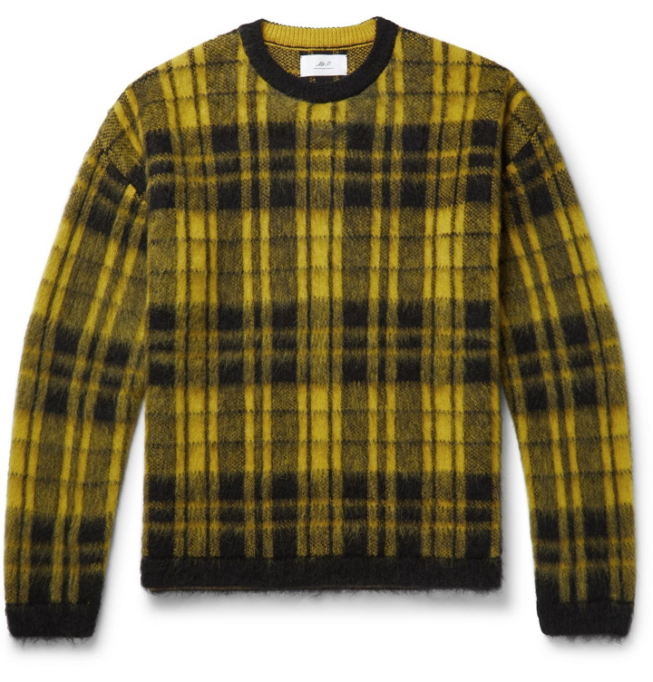 Photo: Mr P. - Checked Knitted Sweater - Yellow