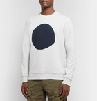 NN07 - Geoff Printed Mélange Loopback Cotton-Blend Jersey Sweatshirt - Gray