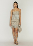 Isa Boulder Chevron-Weave Mini Skirt