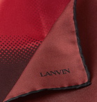 Lanvin - Colour-Block Silk-Twill Pocket Square - Red