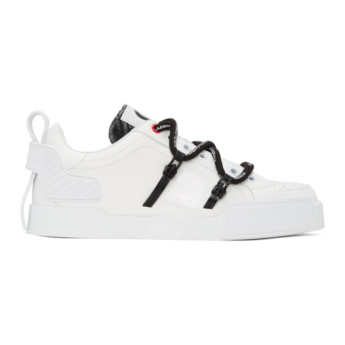 Photo: Dolce and Gabbana White Insert Portofino Sneakers