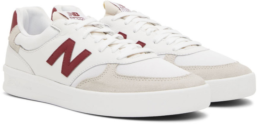 New White & Red 300 Sneakers New Balance