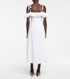 Giambattista Valli - Ruffle-trim cotton poplin midi dress
