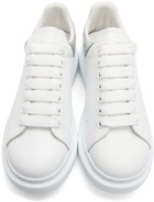 Alexander McQueen White & Silver Oversized Sneakers