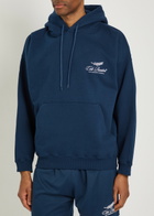 Cole Buxton International Hooded Logo-embroidery Cotton Sweatshirt Navy