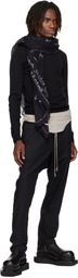 Rick Owens Black Temple Pino Astro Scarf