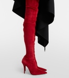 Christian Louboutin Miss Z 100 suede over-the-knee boots