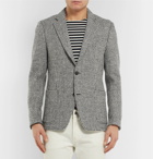 Officine Generale - Grey Slim-Fit Unstructured Houndstooth Wool-Tweed Blazer - Men - Black