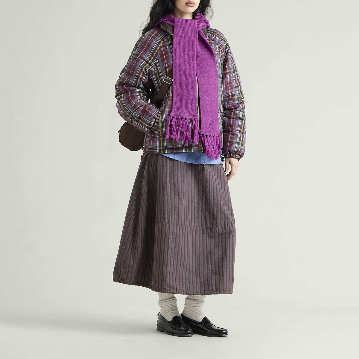 Damson Madder Women's Reversible Opal Puffer Jacket in Plum