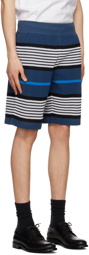 Burberry Navy Striped Shorts
