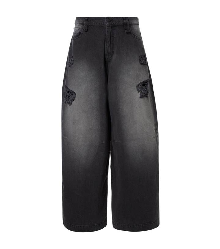 Photo: Simone Rocha Distressed wide-leg jeans