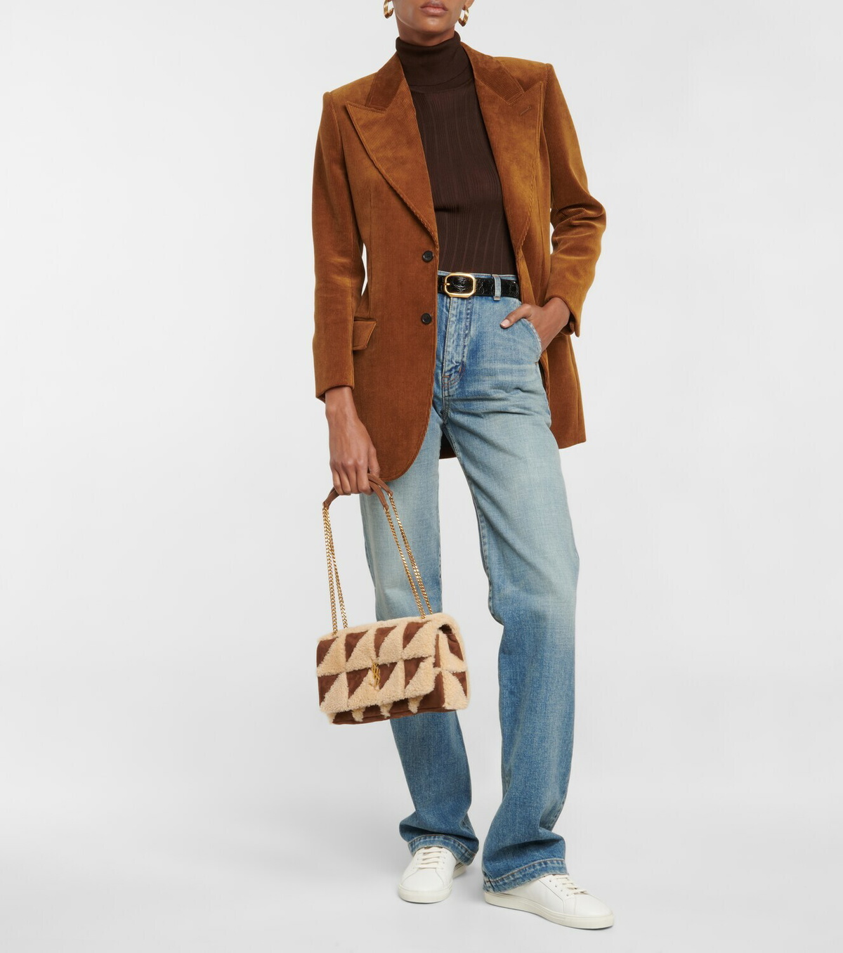 ショルダーバッグ・ポシェット Saint Laurent Mud Shearling Jamie Small Shoulder Bag Saint Laurent - Jamie Medium leather and shearling shoulder