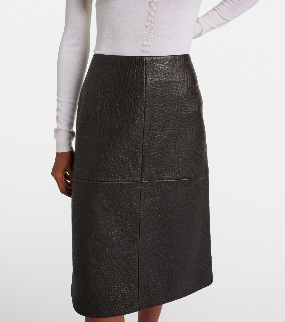 Joseph Shroff leather pencil skirt