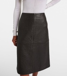 Joseph Shroff leather pencil skirt