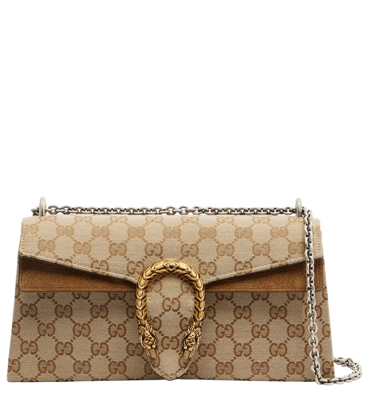 Photo: Gucci Dionysus GG canvas Small suede-trimmed crossbody bag