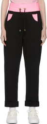 Balmain Black & Pink Fleece Lounge Pants