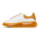 Alexander McQueen White and Orange Oversized Sneakers