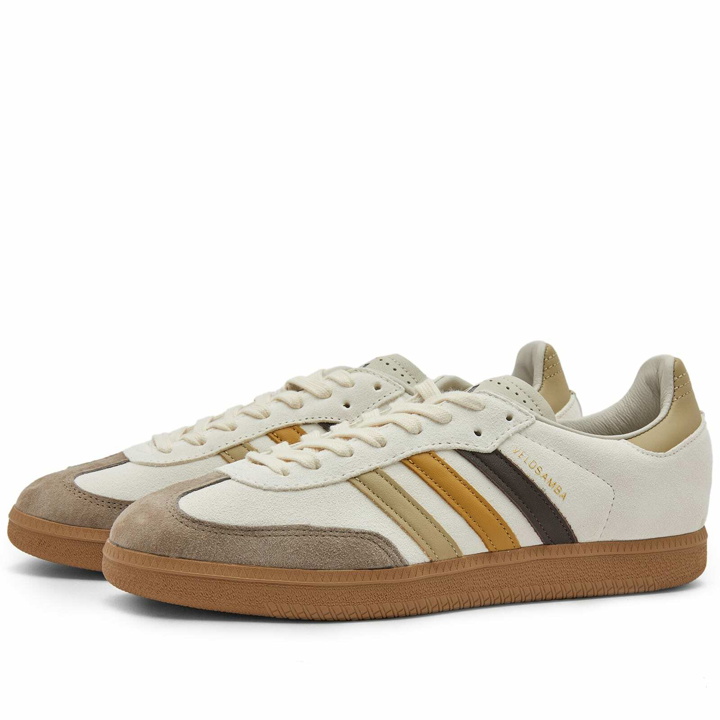 Photo: END. x Adidas Men's Velosamba 'Social Cycling' Sneakers in Legend Ink/Team Coffee/Black