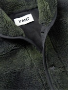YMC - Beach Shawl-Collar Plaid Fleece Jacket - Green