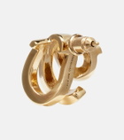 Ferragamo Embellished gold-plated hoop earrings