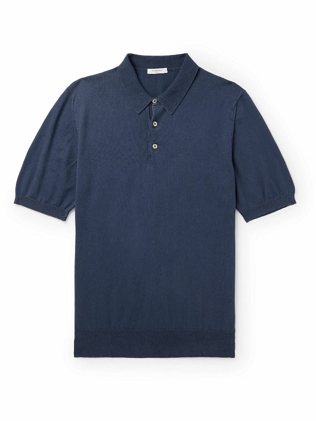 Photo: Boglioli - Garment-Dyed Cotton Polo Shirt - Blue
