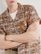BODE - Cowboy Comic Camp-Collar Printed Silk-Satin Shirt - Brown