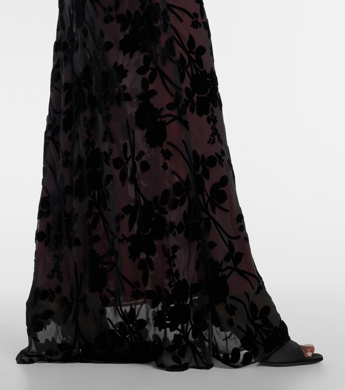 Rodarte Floral devoré velvet gown