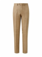 Caruso - Straight-Leg Linen, Wool and Silk-Blend Suit Trousers - Neutrals