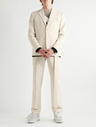 Off-White - Embellished Twill Suit Jacket - Neutrals