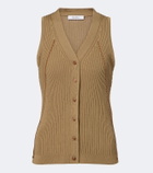 Max Mara Ribbed knit cotton-blend top
