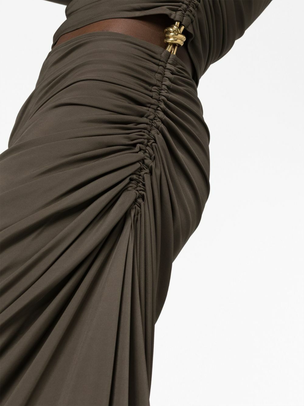 slim fit dress slacks BOTTEGA VENETA A/W 2022 RUNWAY GREEN DEGRADE DRESS WITH SPOTS – Found And  Vision main image 0