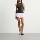 SKIMS Women's Garment Washed Poplin Short in Snow