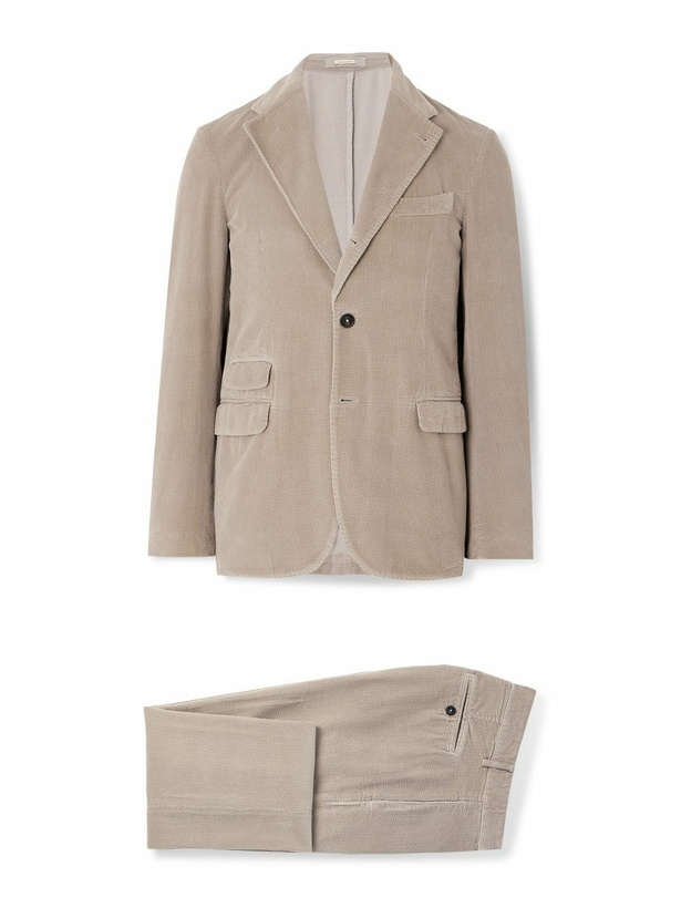 Photo: Massimo Alba - Sloop Cotton-Corduroy Suit - Neutrals