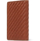 Ermenegildo Zegna - Pelle Tessuta Leather Cardholder - Tan