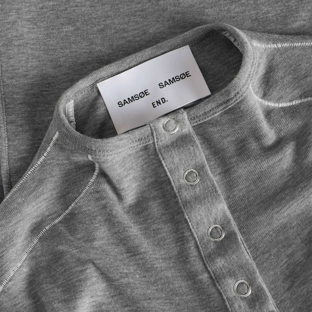 END. x Samsøe Samsøe Women's Sadodo Long Sleeve Top in Grey