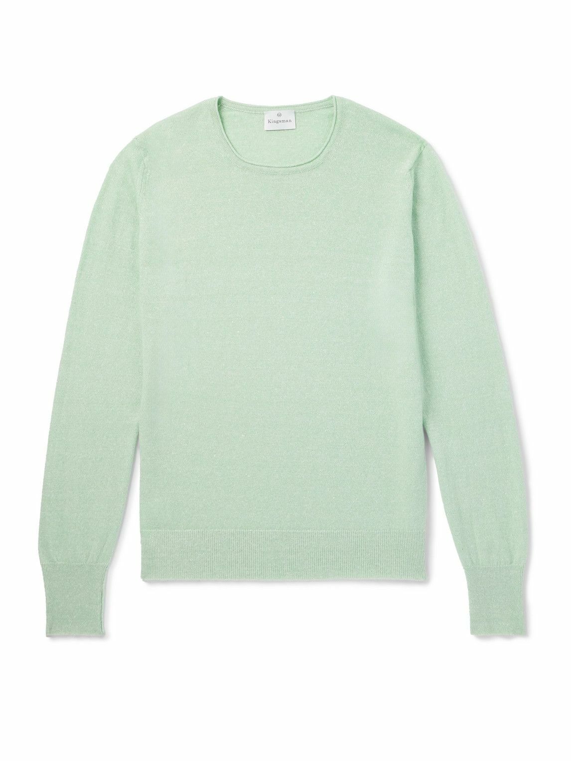 Kingsman - Slim-Fit Cashmere and Linen-Blend Sweater - Green