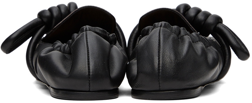 Loewe Black Leather Flamenco Ballerina Flats